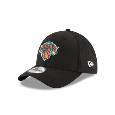 Black New York Knicks Hat - New Era NBA Team Classic 39THIRTY Stretch Fit Caps USA4512036